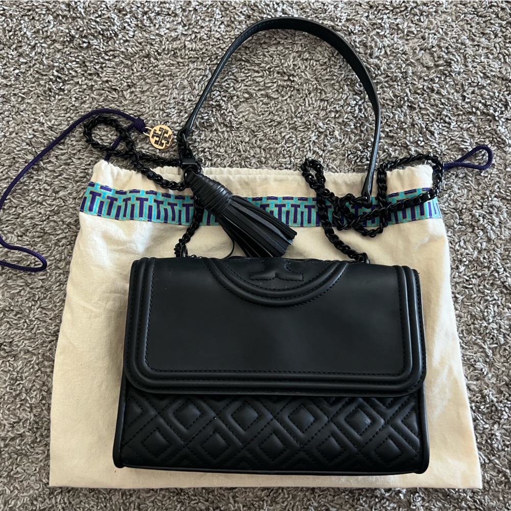 Tory Burch Fleming Matte Shoulder Bag Gem